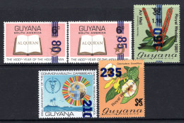 Guyana 1982 Surcharges Set HM (SG 925-929) - Guyane (1966-...)