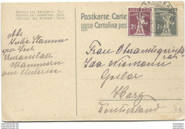 240 - 84 - Entier Postal Avec Affranchissement Complémentaire Cachet à Date Mammern 1918 - Entiers Postaux