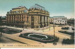 PC47120 Calais. L E Theatre Et La Statue De Jacquard. Levy Et Neurdein Reunis. N - Monde