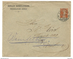 450 - 55 - Entier Postal Privé "Basler Handelsbank Zürich 1918" - Enteros Postales