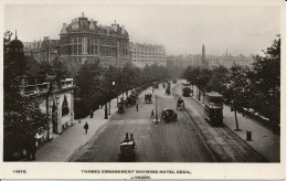 PC00106 Thames Embankment Showing Hotel Cecil. London. 1920. RP - Autres & Non Classés