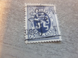 Belgique - Armoirie - Lion - 75c. - Bleu Foncé - Oblitéré - Année 1930 - - Oblitérés