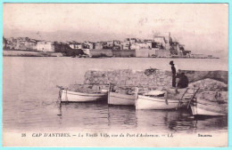 6 - B27026CPA - CAP D'ANTIBES - La Vieille Ville Vue Du Port D'Aubernon - Très Bon état - ALPES-MARITIMES - Cap D'Antibes - La Garoupe