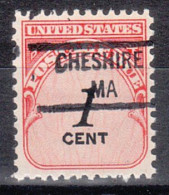 USA Precancel Vorausentwertungen Preo Locals Massachusetts, Cheshire 841 - Precancels