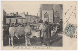 79 - T14103CPA - BRESSUIRE - Un Marché Engagé Sur La Foire - Carte Pionnière - Parfait état - DEUX-SEVRES - Bressuire