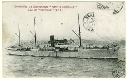 0 - F10060CPA - PAQUEBOT ESPAGNE - TSF - Compagnie De Navigation France - Amérique - Très Bon état - - Steamers