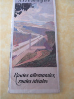 Carte Routière/Allemagne / "Routes Allemandes , Routes Idéales "/ Avant Seconde Guerre  Mondiale/ 1937            PGC563 - Allemagne (général)