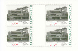 2019 Slovakia Hudec Architecture Buildings Miniature Sheet Of 4 MNH @ BELOW FACE VALUE - Blocks & Kleinbögen