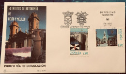 FDC  1998.- Estatutos De Autonomia. Ceuta Y Melilla. - FDC