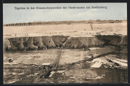 AK Senftenberg, Tagebau In Den Braunkohlenwerken Der Niederlausitz  - Miniere