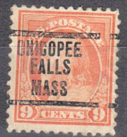 USA Precancel Vorausentwertungen Preo Locals Massachusetts, Chicopee Falls 1917-207 - Precancels