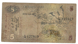 SRI LANKA P84 5 RUPEES 1979   VG/FINE - Sri Lanka