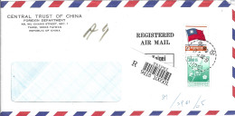 TAÏWAN. N°1360 De 1981 Sur Enveloppe Ayant Circulé. Drapeau. - Briefe