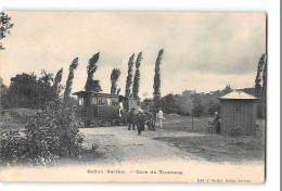 CPA 72 Ballon La Gare Et Le Train Tramway - Autres & Non Classés