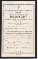 Faire Part De Décès 1891 - Décès
