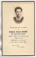 Faire Part De Décès 1957 - Obituary Notices