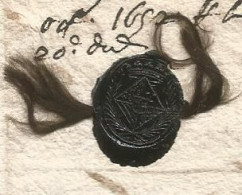 N°1723 ANCIENNE LETTRE A DUBATTUT DE ( A Dechiffrer) AVEC CACHET DE CIRE ET RUBAN DATE 1652 - Historische Dokumente