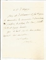 N°1724 ANCIENNE LETTRE DE JOSEPH BONAPARTE A URQUIJO PAS DE DATE - Documentos Históricos