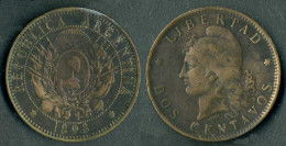 Argentina - Moneta  2 Cents - 1893 -  Rif. Ba108 - Argentine
