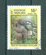 POLYNESIE - N°210 Oblitéré.  - Tikis En Polynésie. Différentes Vues De Sculptures Sur Pierre. - Used Stamps