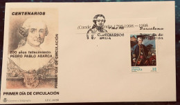 FDC  1998.- Centenarios Pedro Pablo Abarca. - FDC