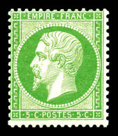 N°20, 5c Vert, Fraîcheur Postale. SUP (certificat)  Qualité: **   - 1862 Napoléon III