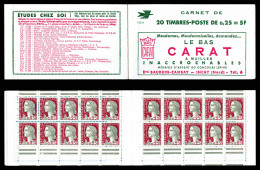 N°1263-C3, Série 23-64, BAS CARAT Et EU, Variété 3 Bandes En Bas, TTB  Qualité: **   - Anciens : 1906-1965