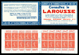 N°199-C31, Série 189, CONSULTEZ LAROUSSE Et EU, Piquage à Cheval Des Timbres. TTB  Qualité: **   - Old : 1906-1965