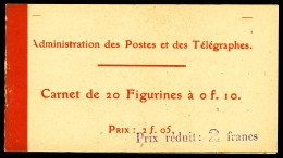 N°135-C2, 10c Semeuse, Surchargé: Prix Réduit 2Fr. SUP (certificat)  Qualité: **   - Anciens : 1906-1965