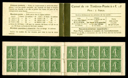 N°130-C5, 15c Semeuse Lignée, Couverture En 2ème Page: Taxe Revisée Le 12 Août 1919, Papier GC, Haut De Feuille, TB (cer - Vecchi : 1906-1965
