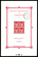 N°1b, Exposition Philatélique De Paris 1925, Avec Cachet De L'exposition Hors Timbres, FRAICHEUR POSTALE, SUPERBE (certi - Neufs