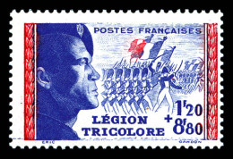 N°566C, NON EMIS, 1f20 +8f 80 Légion Tricolore, Bord De Feuille, Provenant De La Seule Feuille Connue. SUPERBE. R.R.R. ( - Nuevos