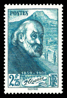 N°421B, Non émis: Cézanne 2f 25 Bleu-vert. SUPERBE. R.R. (signé Brun/Calves/certificats)  Qualité: **  Cote: 9000 Euros - Unused Stamps