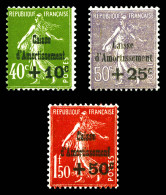 N°275/277, Série Caisse D'amortissement De 1931, Bdf, SUP (certificat)  Qualité: **  Cote: 675 Euros - Unused Stamps