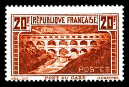 N°262Aa, Pont Du Gard, 20F Chaudron Clair Type I, Très Jolie Pièce (signé/certificat)  Qualité: *  Cote: 1500 Euros - Nuevos