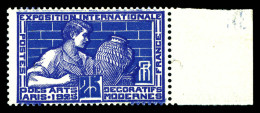 N°212, Non Emis, Art Deco 25c Outremer Et Bleu Bdf, TTB (certificat)  Qualité: *   - Neufs