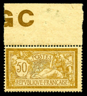 N°120d, 50c Merson Papier 'GC', Bdf Avec Manchette. TTB  Qualité: **  Cote: 480 Euros - 1900-27 Merson