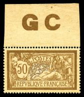 N°120d, 50c Merson Papier 'GC', Bdf Avec Manchette. TTB (certificat)  Qualité: **  Cote: 960 Euros - 1900-27 Merson