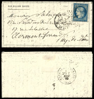 LE FERDINAND FLOCON', Gazette Des Absents N°4 Affranchie Avec 20c Siège, Cad De La Bourse Du 3 Nov 70 Pour Clermont Ferr - Guerre De 1870