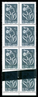 N°3965, 0,10€ Lamouche, Spectaculaire IMPRESSION SUR RACCORD Avec Double Bande En Bloc De 8 Exemplaires, PIECE EXCEPTION - Unused Stamps