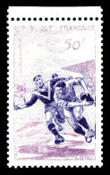 N°1074, 50f Rugby, Impression Incomplète. SUP (certificat)  Qualité: **   - Unused Stamps