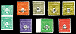 N°702b*, 703b à 706b, 708b +624b, Impressions Double Sur 7 Valeurs + Piquage à Cheval Sur Paire. TTB (certificat)  Quali - Unused Stamps