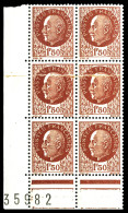 N°517, 1F50 Pétain, Impression Sur Raccord En Bloc De 6 Cdf Numéroté. TB  Qualité: **   - Unused Stamps