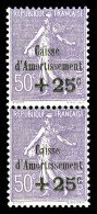 N°276a, Sans Point Sur Le I D'Amortissement Tenant à Normal En Paire, TTB (certificat)  Qualité: **  Cote: 750 Euros - Unused Stamps