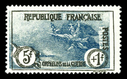 N°232a, 5f +1f Orphelins, Centre Très Déplacé. SUP (certificat)  Qualité: **  Cote: 1200 Euros - Unused Stamps