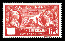 N°244b, Légion Americaine: Rouge Sans Valeurs Dans Le Cartouche, Tirage 75 Exemplaires, SUPERBE (certificat)  Qualité: * - Neufs