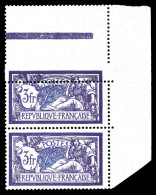 N°206, 3f Merson, Un Exemplaire Format Réduit Tenant à Normal En Paire Cdf. SUP (certificat)  Qualité: **   - Unused Stamps