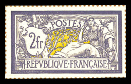 N°122e, 2F Violet Et Jaune: Tirage Sur Bristol Avec Dentelure Figurée, Très Jolie Pièce, R.R. (certificat)  Qualité: (*) - Nuevos