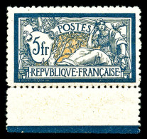 N°123d, (N° Maury), 5F Bleu Et Jaune Dentelé 11, Bdf. SUP. R.R. (certificats)  Qualité: **  Cote: 2400 Euros - Unused Stamps