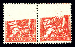 N°116b, 10c Mouchon Type II, Impression Recto-verso Sur Paire. TTB (certificat)  Qualité: **  Cote: 600 Euros - Used Stamps